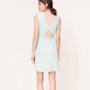 LOFT Aqua Textured Cutout Dress